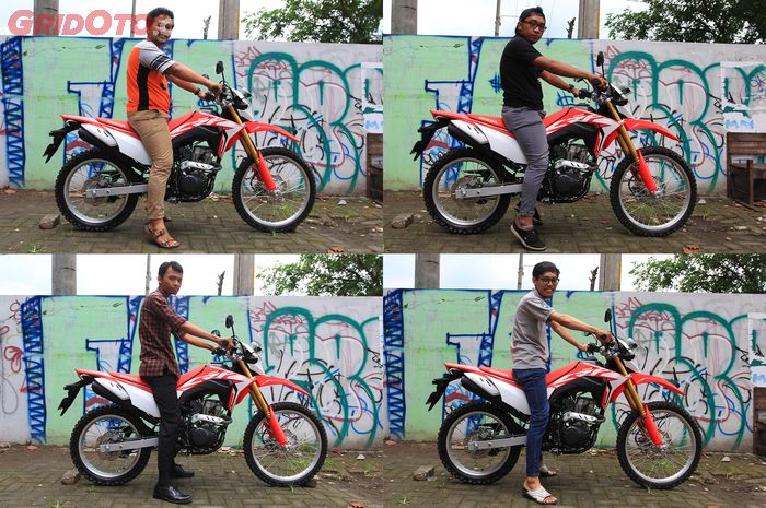 Motor Trail Untuk Orang Pendek. Honda CRF150L Dicoba Tester yang Tingginya Beragam, Kalau