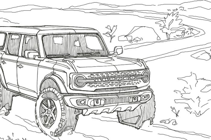 Sketsa Motor Beat. Ini Loh Gambar-gambar Sketsa Ford Bronco Untuk Anak, Bisa Latih