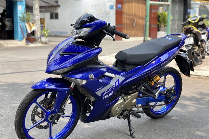 Modifikasi Mx King Biru. Yamaha MX King 150 Baju Biru, Kaki Full Upgrade, Mesin Makin