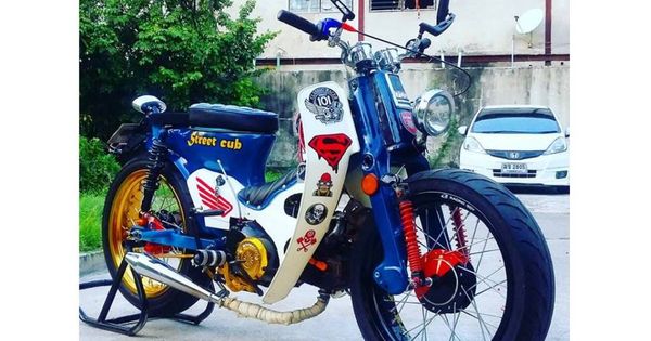 Modif Astrea Prima Thailand. Gaul Banget, Begini Dandanan Street Cub Ala Modifikator Thailand