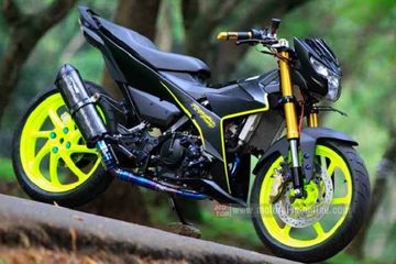 Satria Injeksi Modif. Modifikasi Suzuki Satria F150 Fi Habis Rp 100 Jutaan, Ini