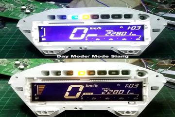 Cara Membuat Speedometer Digital Motor. Cuma Butuh Satu Jam, Backlight Speedometer Digital Motor Jadi