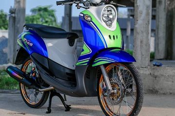 Modifikasi Fino Grande. Yamaha Fino Tampil Segar Kembali Setelah Ambil Gaya Thailook