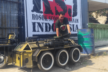 Cara Membuat Gigi Mundur. Vespa Tank Asal Kediri Bisa Berjalan Mundur, Kuncinya Merombak