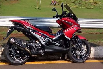 Modifikasi Aerox Jari Jari. Cakep Banget, Yamaha Aerox Kayak Moge Matik Eropa, Sokbreker