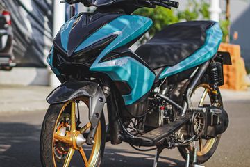 Modifikasi Aerox Road Race. Yamaha Aerox Berdarah Street Racing, Tampilan Agresif Mesinnya