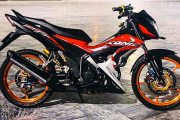 Harga Motor Sonic Modifikasi. Modifikasi Honda Sonic 150R, Rombak Kaki-kaki, Tampil Simpel