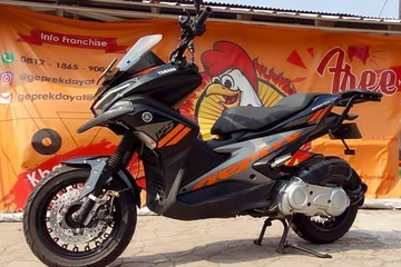 Aerox Modif Adventure. Yamaha Aerox Dipaksa Melawan Takdir Jadi Bergaya Adventure