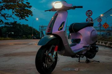 Vespa Sprint 150 Modif. Sehari Pakai Ditabrak, Vespa Sprint 150 Dibangun Ulang dan