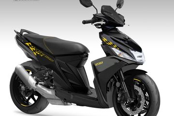 Modifikasi Mio M3 Warna Hitam. Yamaha Mio M3 Comot Part R1M, Kaki-kaki Gambot, Silencer Besar