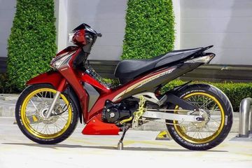 Modifikasi Supra 125 Tapak Lebar. Honda Supra X 125 Helm In Makin Gagah Berkat Kaki-kaki Kekar