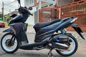 Modifikasi Vario 150 Warna Biru Doff. Modifikasi Honda Vario 150 Daily, Bodi dan Kaki Sukses Tampil