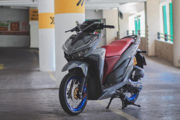 Vario Velg Jari Jari 17. Modifikasi Elegan Honda Vario 150, Warna Jadi Abu-abu, Pelek Jari