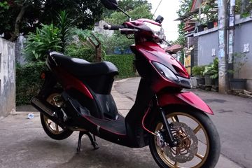 Tampilan Mio Road Race. Mirip Motor Road Race, Yamaha Mio Smile Rombak Total Setup