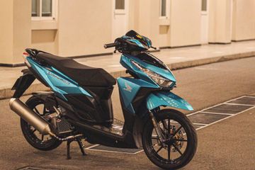 Modif Motor Vario 150 Warna Hitam. Honda Vario 150 Lama Jadi Elegan, Pakai Kelir Biru Metalik Plus