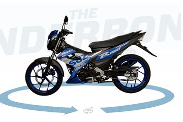Satria Fu Biru Gp. Pakai Livery Ala Tim Suzuki Ecstar MotoGP, Suzuki Satria F 150