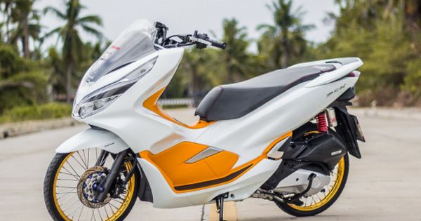 Honda Pcx Pakai Ban Cacing. Honda PCX Super Segar Kombinasi Putih dan Oranye Klop Banget