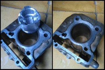 Apakah Blok Seher Vario 125 Bisa Di Korter. Begini Trik Akali Ganti Piston Diasil Silinder Yamaha Mio J dan X