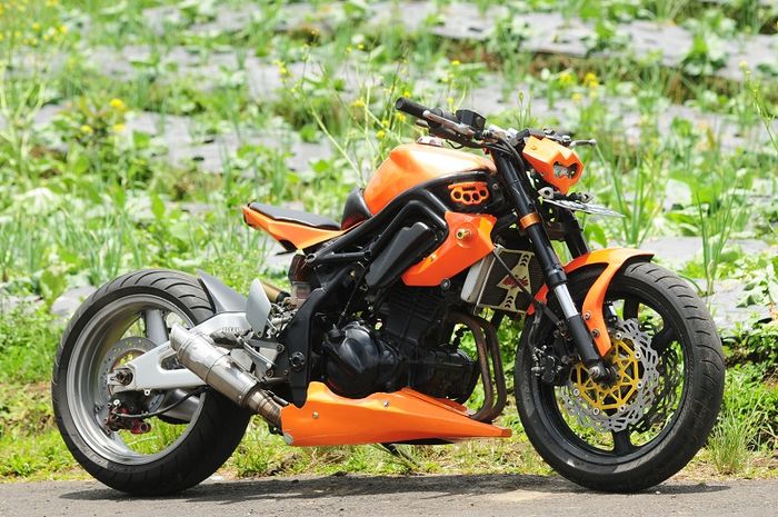 Ninja 250 Modifikasi Street Fighter. Bikin Pangling, Kawasaki Ninja 250R Dibuntungin, Usung Konsep