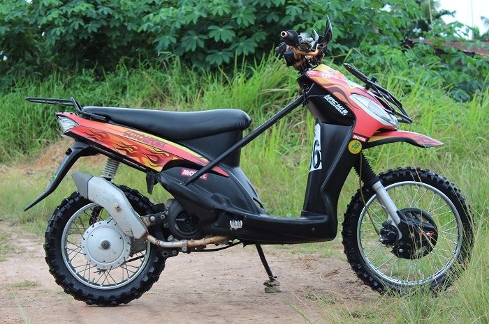 Rangka Mio Gtx. Yamaha Mio Sporty Jadi Motor Adventure, Asyik Diajak Garuk