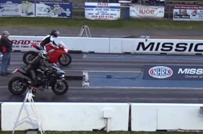 Video Drak Ninja. Bengis! Video Drag Race Kawasaki Ninja H2 Vs Ducati Panigale V4