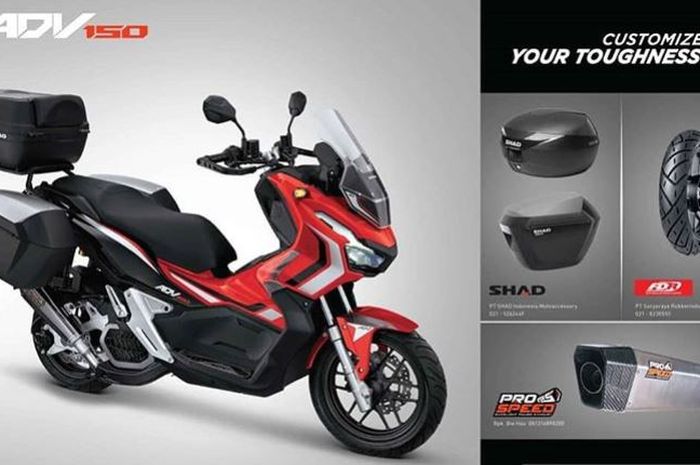 Aksesoris Honda Adv 150. Pilihan Aksesoris Honda ADV150 Sudah Muncul, Dari Box Sampai
