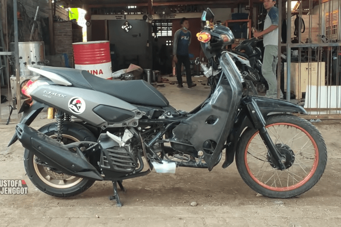 Cara Modif Grand Jadi Trail. Setelah Viral Grand MAX, Kini Giliran MAX Grand Kawinan Yamaha