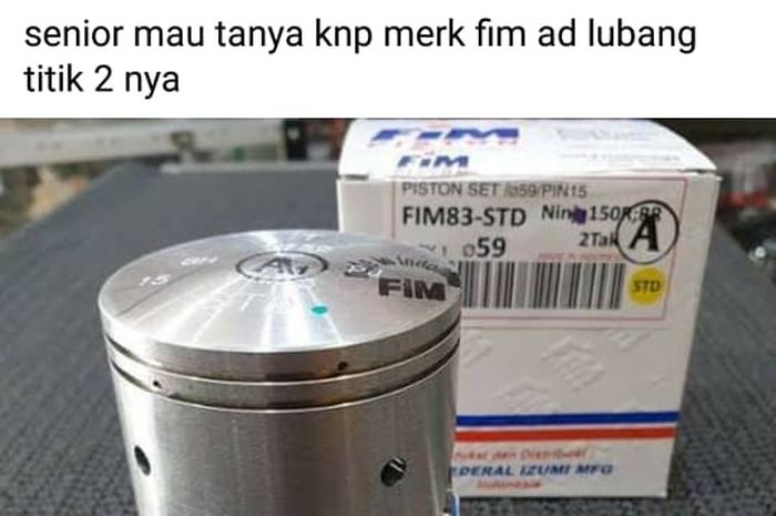 Ukuran Piston Ninja R Standar. Belum Banyak yang Tau, Ada 2 Titik Lubang Pada Piston Kit FIM