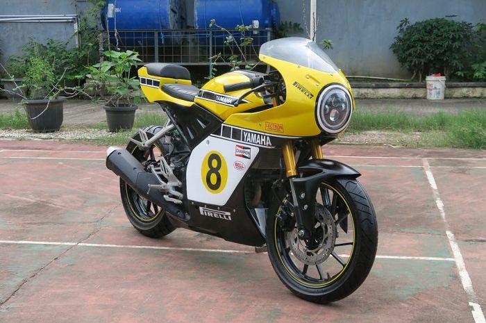 Modif Lampu Belakang Yamaha R15. Modifikasi Motor Yamaha R15 Neo Cafe Racer, Dibalut Livery