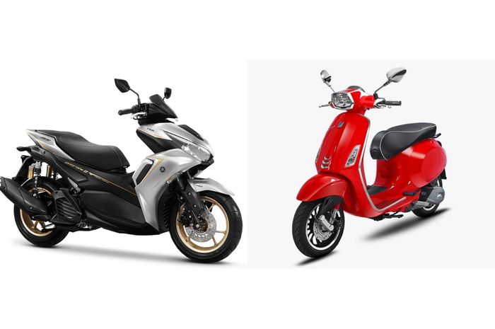 Motor Yang Cocok Untuk Anak Muda. Disukai Anak Muda, Ini Komparasi Yamaha Aerox 155 dan Vespa