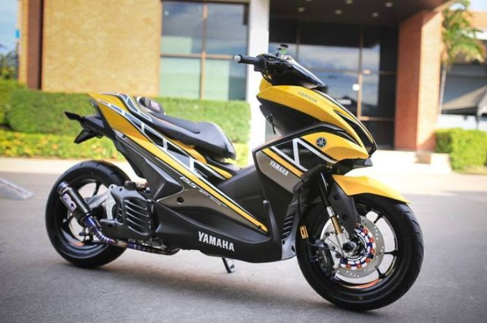 Aerox Modifikasi Thailand. Modifikasi Motor Yamaha Aerox Thailand, Makin Keren Berkat Ganti