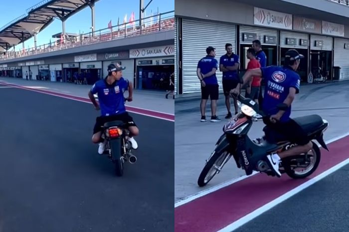 Foto Naik Motor Dari Belakang. Video Pembalap WSBK Toprak Razgatlioglu Naik Motor Hadap