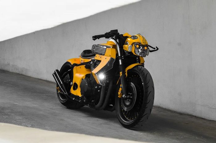 Matic Custom Klasik. Motor Custom Bobber Tampang Bumblebee di Transformers, Pakai