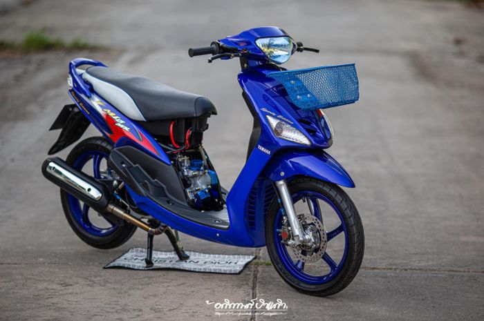 Blok Mesin Mio. Modifikasi Motor Yamaha Mio Pamer Aksesoris Mahal, Blok Mesin