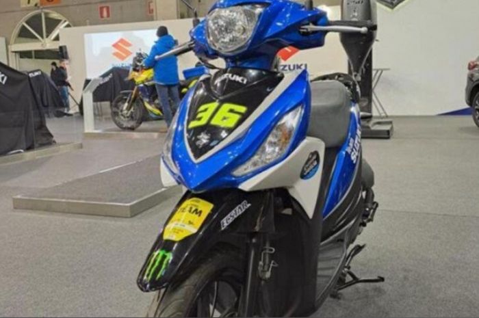 Suzuki Address Modif. Inspirasi Modifikasi Motor Suzuki Address Livery MotoGP Joan Mir