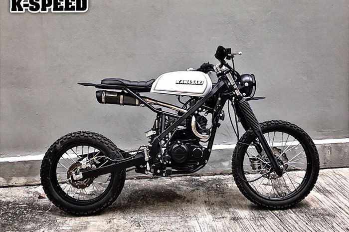 Klx 150 Modif Keren. Bikin Pangling, Motor Scrambler Ini Punya Basis Trail Beken di