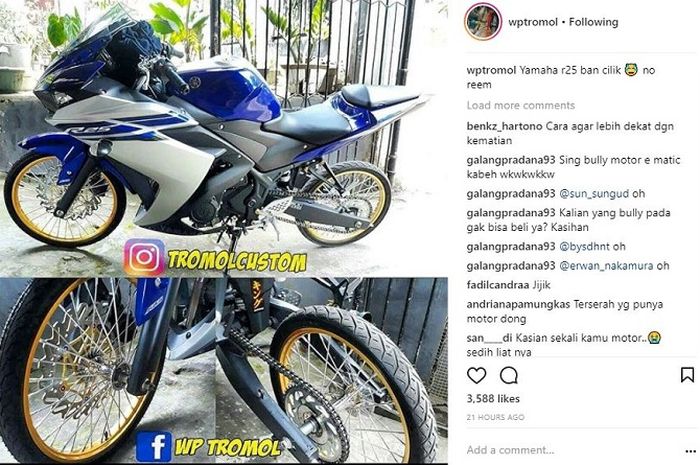 Ninja R Ban Besar. Ngehe Nih Bocah, Hayo Ngaku Ini Kerjaan Siapa? Ban Aja Suka
