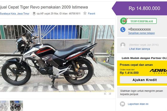 Cc Motor Tiger Revo. Sempat Jadi 'Macan' Motor Sport, Harga Tiger Revo Tahun 2009