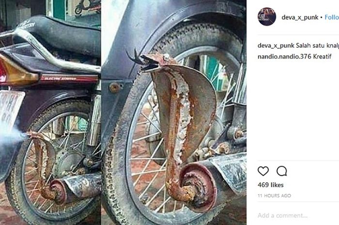 Knalpot Astrea Prima. Honda Astrea Prima Mendadak Bikin Geger, Lihat Knalpotnya Bikin