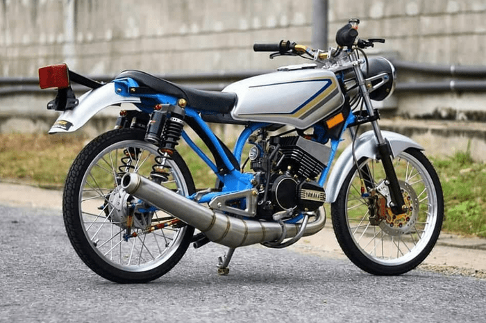 Modifikasi Rx King Warna Silver. Bukan Motor Sembarangan, RX King Satu Ini Jahat Banget, Sekali