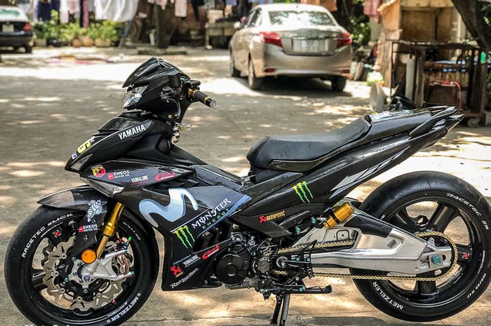Spakbor Mx King. Ini Baru Modifikasi! Yamaha MX King Pakai Bodi Carbon Kevlar dan
