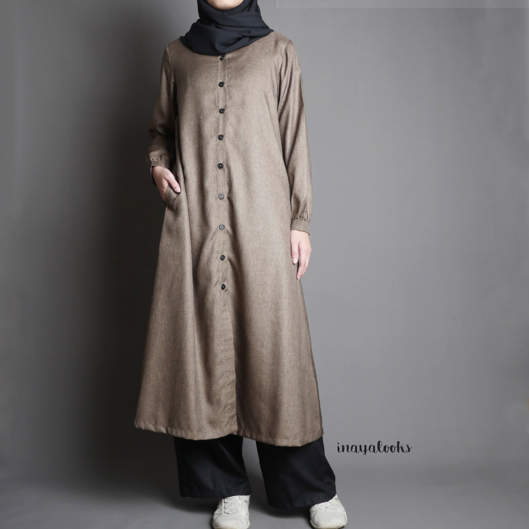 Bronze Warna Apa. Aleena Shirt Dress in Bronze