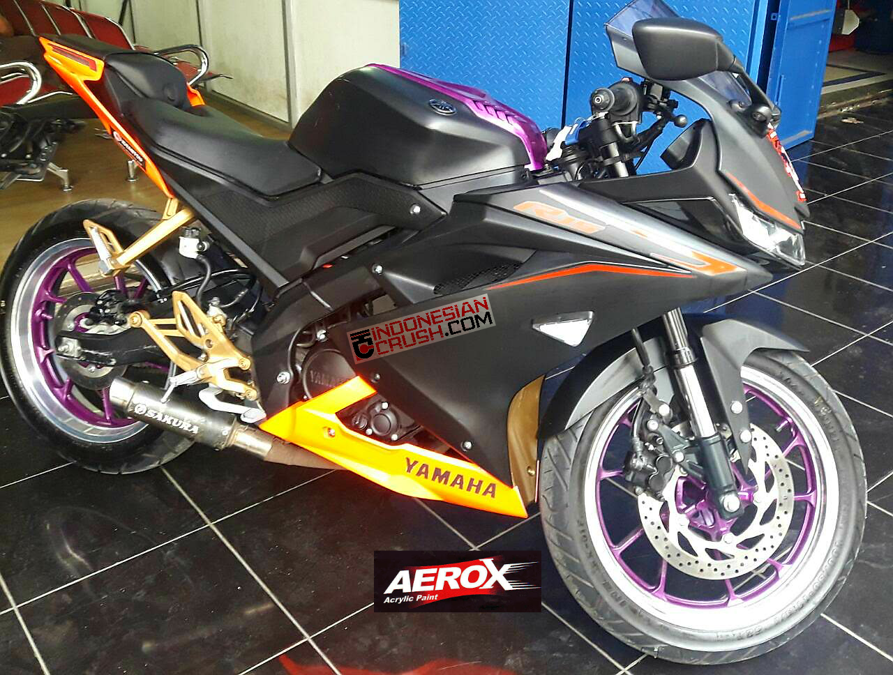 Modifikasi Warna Aerox. MODIFIKASI WARNA KILAU ALUMUNIUM VELG ALL NEW R15