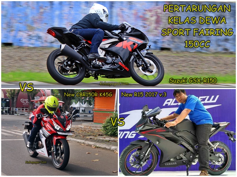 Cbr Vs R15 2017. Honda CBR150R K45G vs Suzuki GSX-R150 vs Yamaha New R15