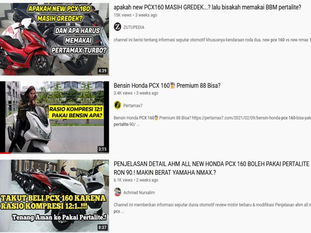 Bbm Yang Cocok Untuk Pcx. PCX 160 terbukti lebih bertenaga pakai pertamax turbo, apa benar