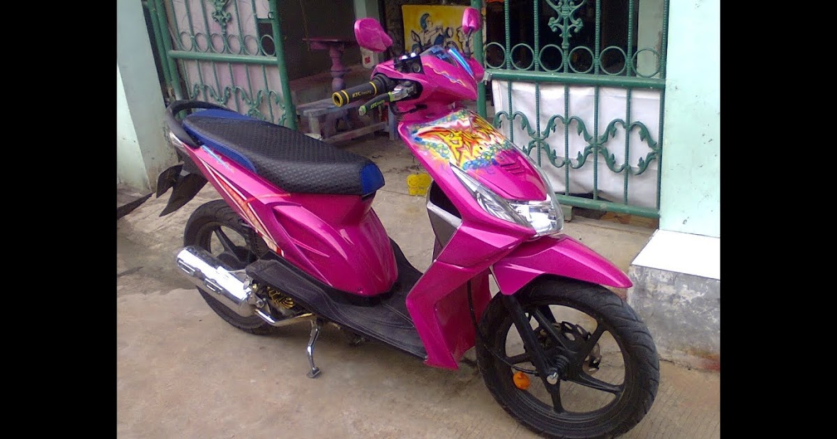 Modif Motor Beat Warna Pink. 93 Modifikasi Motor Warna Pink Terkeren