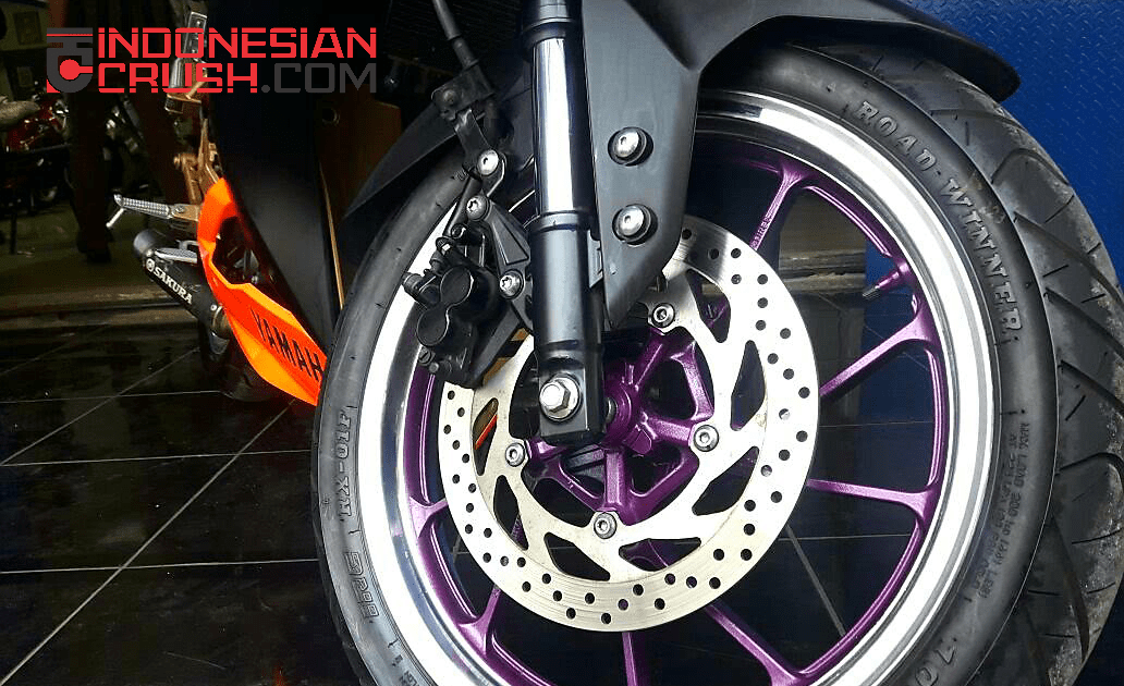 Velg Vixion Cat Hijau Stabilo. Modifikasi Cat Velg Motor