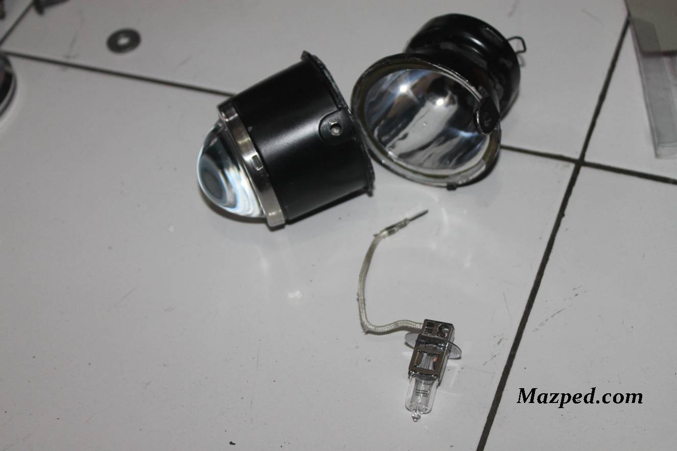 Proji Satria Fu. Pasang Projie Led di Headlamp Satria FU Old