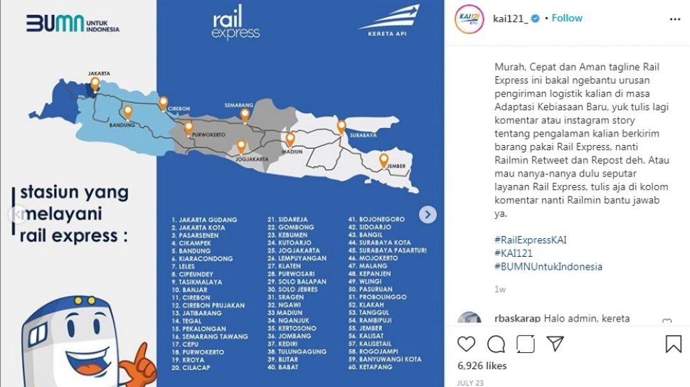 Cara Kirim Motor Via Kereta Api 2020. Cara Mengirim Barang Melalui Rail Express, Layanan dari KAI