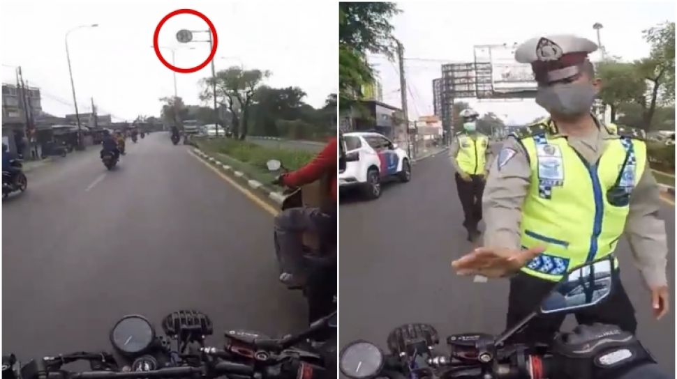 Rx King Polisi. Viral Pengendara RX King Ribut sama Polisi, Sebabnya Bikin Tepuk